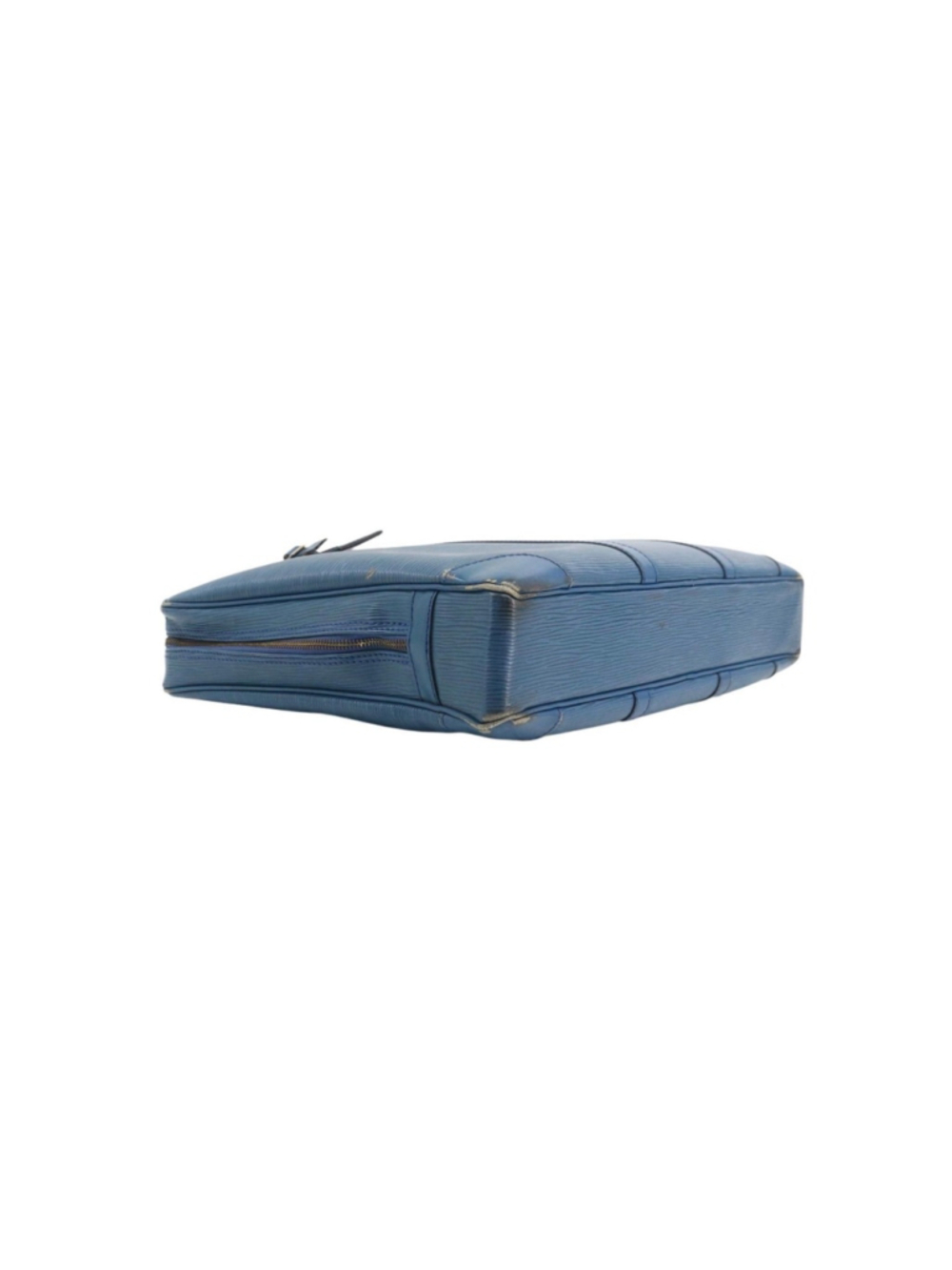 Louis Vuitton Blue Epi Porte Documents Voyage Briefcase COA Interior Wear - Picture 7 of 13